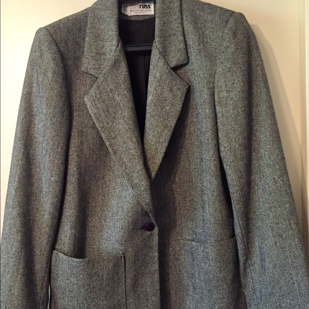 Vintage Russ Gray Blazer, size 10